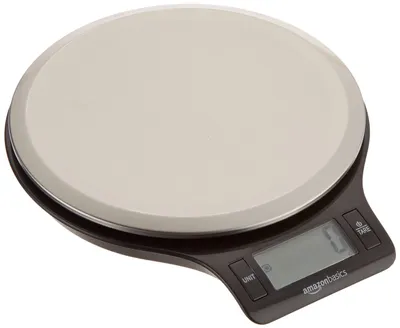 Produktbild von AmazonBasics EK3211, Elektronische Küchenwaage, 0,5 kg, 1 g, Schwarz, Edelstahl, Edelstahl, Arbeitsplatte