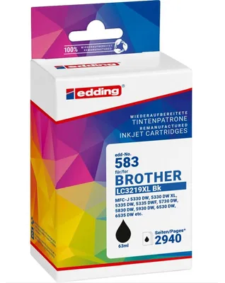 Produktbild von edding Tintenpatrone 18-583-01 wie Brother LC3219XLBk sw