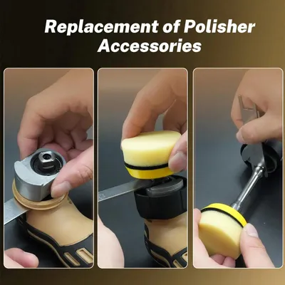 Produktbild von Auto-Poliermaschine - Kabellose Mini-Poliermaschine - 12 V - 11 Geschwindigkeiten - 2500–6000 U/min - 2,54/3,81/5,08 cm Polierpads - Khaki