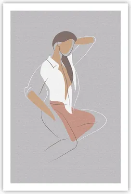 Produktbild von Poster - Poster ohne Rahmen - Frau Grafik Modern - 61x91,5 cm - Wand Bild - Wanddeko - Wandbilder - Kunstposter - Wandposter - Bilder - Kunstdruck - Wanddekoration - Wandbild - P2XPA61x91-4266