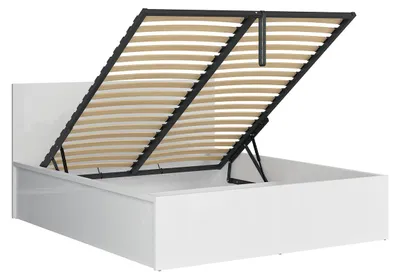 Produktbild von Bett mit Bettkasten 160x200cm Weiß