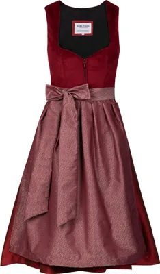 Produktbild von Edelnice Midi Dirndl Luise Samt Rot 52