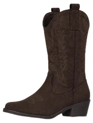 Produktbild von Elara Damen Cowboy Stiefel Biker Boots Chunkyrayan 301-A32 Brown Suede 39