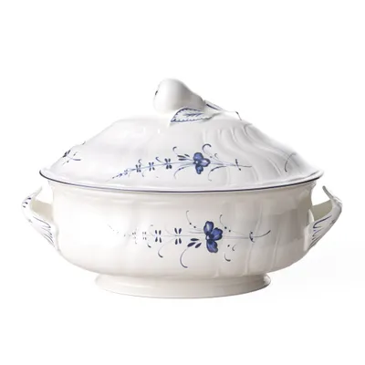 Produktbild von Villeroy & Boch 1023412360, Servierschüssel, Porzellan, Blau, Weiß, Rund, 2,7 l, 1,79 kg