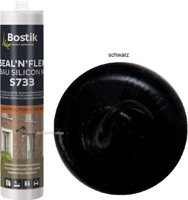 Produktbild von Bostik S733 Seal N Flex Bau Silicon 300ml Kartusche Fugen Dichtstoff Schwarz