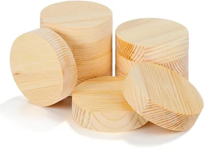 Imagen del producto de Letras de madera de 8 cm, redondas, sin tratar, 10 unidades, para manualidades