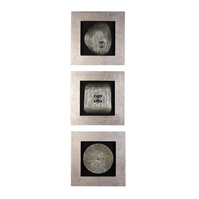 Zdjęcie produktu dla Gilde Bild, quadratisch, "Versity", MDF, schwarz, silberfarben, VE 3, 3 Stück wie abgebildet,, B. 45 cm, H. 45 cm 51603 /Abverkauf nur solange Vorrat reicht