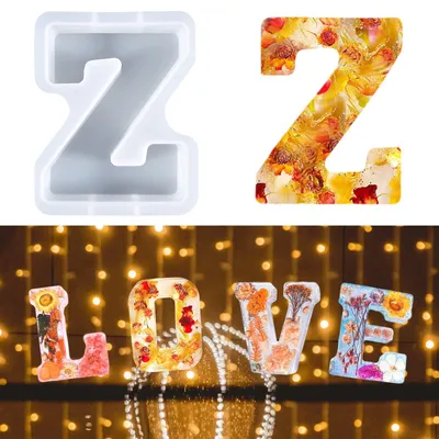 Immagine prodotto di Stampa in silicone a forma di lettera, dimensioni 7 pollici, per l'alfabeto da A a Z, ideale per decorare torte, candele e progetti fai-da-te