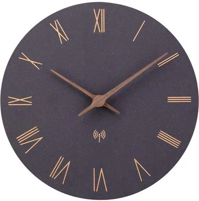 Produktbild von Stille 30cm MDF Holzuhr ohne Tickgeräusch Schwarz