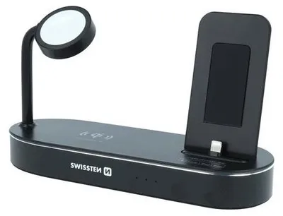 Immagine prodotto di Swissten, caricabatterie wireless 4-in-1, MFi (compatibile con MagSafe)
