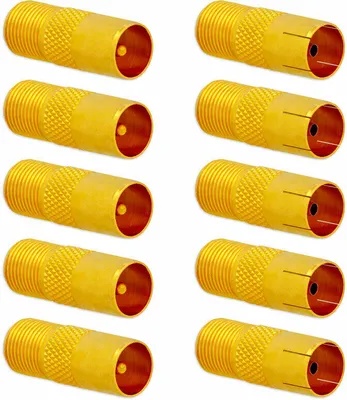 Antennen-Stecker Und Buchsen Set – 5x Stecker + 5x Buchsen, Für TV-Kabel, Satellit & Koaxial-Anwendungen, Lötfrei, Vernickelt