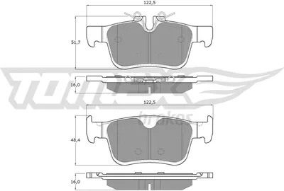 Produktbild von TOMEX brakes TX 18-87 Bremsbeläge Satz Hinten Bremsklötze für VOLVO XC60 II (246) V60 II (225, 227) V90 II Kombi (235, 236) S90 II (234) S60 III (224)