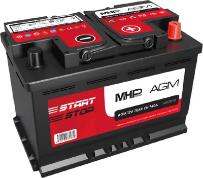 Produktbild von MHPower CBA70-12 Autobatterie AGM 12V 70Ah 740A Start-Stop