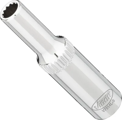 Produktbild von VIGOR Steckschlüsseleinsatz lang V7514L-5 1/4" Außen Doppelsechskant SW 5 mm