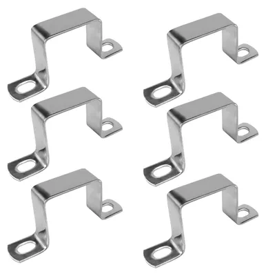 Obrázek produktu pro Svorky, 6 kusů, 40 x 40 mm, nerezová ocel, pro potrubí a upevnění