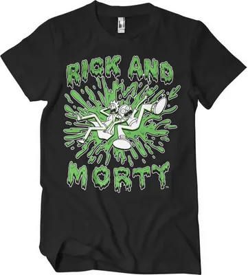 Produktbild von Rick And Morty Splash T-Shirt - Large - Black