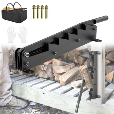 Produktbild von UISEBRT Spanmesser für Brennholz, Holzspaltgerät Handbetriebener Holzspalter Handbetriebener Holzspalter, manueller Kaminholz-Spalter mit Tragetasche