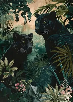 Produktbild von Gerahmte bedruckte leinwand lacey grün 50x70cm - Atmosphera créateur d'intérieur