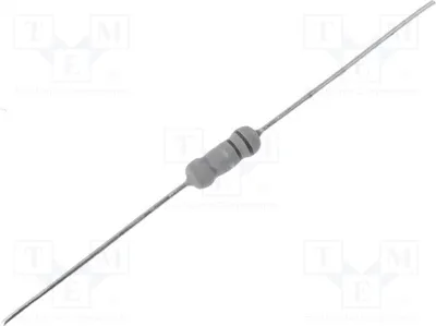 Productafbeelding van 20x Weerstand: metaaloxide 220kΩ 1W Ø3,5x10mm 5% THT MOR01SJ0224A10, verzilverd