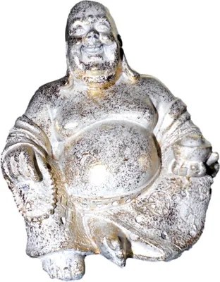Produktbild von Funny Gold Buddha  Lachender Meditation-Buddha  Happy Buddha Statue