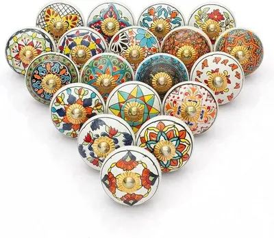 Immagine prodotto di Pomelli in Vetroceramica, stile vintage, 20 pezzi