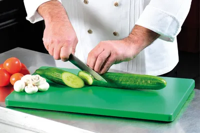 Produktbild von Kesper Kunststoff-Schneidebrett "HACCP-Konzept", grün-Gemüse, 30154