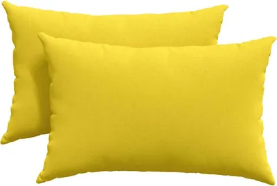Immagine prodotto di vidaXL Cuscini per divano, 2 pezzi, tessuto, giallo chiaro, 60 x 40 cm
