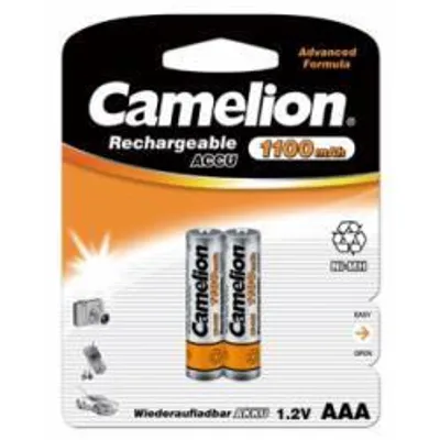 Zdjęcie produktu dla Baterie guzikowe AAA HR03 1100mAh 2 sztuki w opakowaniu - oryginał Camelion
