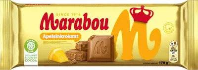 Produktbild von Marabou Milchschokolade Apfelsine Krokant trifft auf Crunch 170g