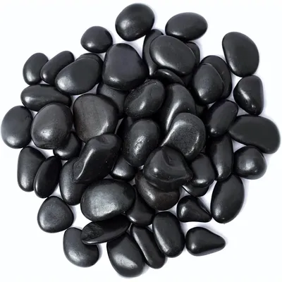 Produktbild von Dekorative Kieselsteine Zierkies - Schwarz - 1 kg - 2-8 cm - Für Aquarium und Garten