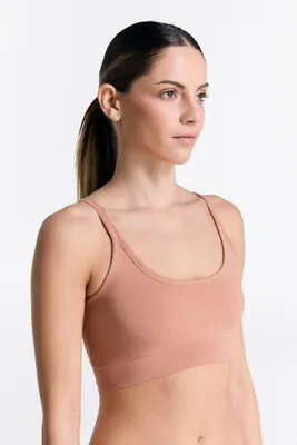 Produktbild von Nachhaltiges Sport-Bustier aus weicher Biobaumwolle mit sportlicher Passform und breitem Bündchen