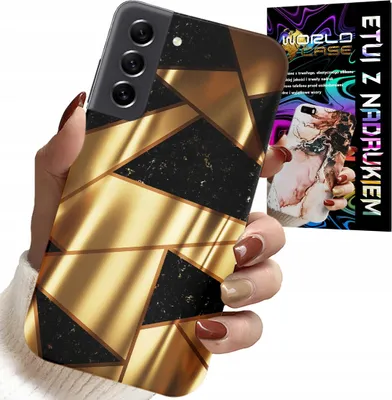 Obrázek produktu pro Pouzdro Pro Samsung Galaxy S21 - Zlaté Elegantní Vzory + Hydrofólie