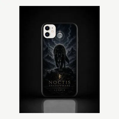 Productafbeelding van iPhone 11 hoesje, telefoonhoesje, beschermhoesje, case met een wolfmotief – LUNØIR ©