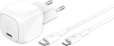 Immagine prodotto di Belkin BOOST Charge USB-C/Light. 30WLad.PD,ws+Kab.WCA008kq1MWH-B5