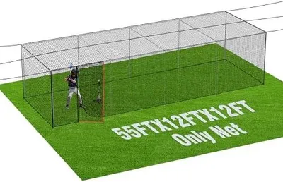 Produktbild von Netz für Baseball-Schlagkäfige, 90 cm, für Baseball und Softball, geschlossenes HDPE-Netz #42 für den Innen- und Außenbereich (nur Netz)