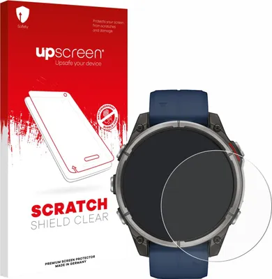 Produktbild von upscreen Schutzfolie für Garmin quatix 8 (47 mm) Displayschutz Displayschutzfolie Folie Klar Transparent