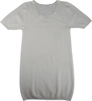 Produktbild von Wärmewäsche Classic Damen-Hemd, 1/2 Arm 50% Angora mit Spitze natur>>>>Gr. L