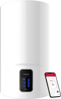 Image de Ariston Lydos WIFI, Réservoir d'eau, Modèle vertical, 1 500 W, 100 l, Système à un seul chauffe-eau, Pour usage intérieur