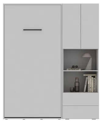Obrázek produktu pro Sada SMARTBett M3 – skládací postel 100 x 200 a skříň STA.2.0017 Perlově šedá