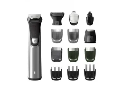 Produktbild von Philips MULTIGROOM Series 7000 MG7745/15 14-in-1, für Gesicht, Haare und Körper, Grau, 3 mm, 7 mm, Bart, Metall, 180 min