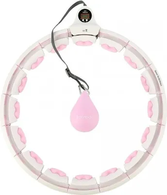 Produktbild von HMS HHW06 Hula-Hoop-Reifen mit Tabs, Gewicht und Zähler rosa