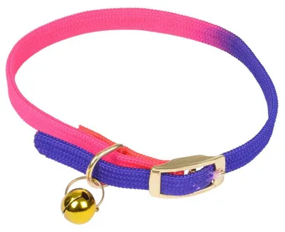 Produktbild von Katzenhalsband mit Glocke, Neon, 30 cm, grün-gelb