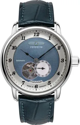 Zeppelin 8566-3 Herrenuhr Automatik Open Heart Friedrichshafen Blau 1