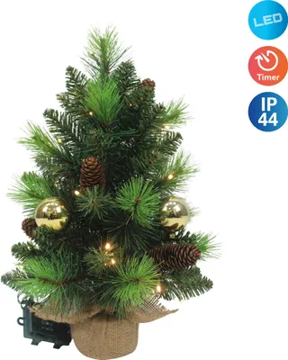 Image de Sapin de Noël artificiel avec éclairage et boules 45 cm Sapin 5307917