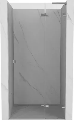 Image de Mexen Lunar L Porte de douche à battants droite 70 cm, transparente, chrome - 834L-070-000-01-00-P