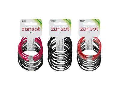Obrázek produktu pro Zansot 3× elastické gumičky do vlasů, 12 ks, vícebarevné 1