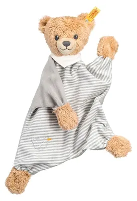 Produktbild von Steiff Kuscheltier Schlaf-gut-Bär Schmusetuch, Süßes Stofftier, Jungen, Mädchen & Babys ab 0 Monaten, Plüschtier 30 cm, Hellgrau, 239915