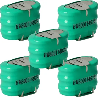 Produktbild von vhbw 5x NiMH Ersatz Knopfzellen-Akku (150 mAh, 3,6 V, NiMH)