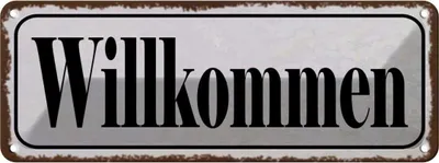 Produktbild von vianmo Blechschild 10x27 cm Willkommen Dekoration Spruch Zitat