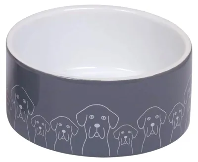Produktbild von Keramik Napf Dogs, weiß Ø 18 x 7 cm, 1,10 l, 1 Stück